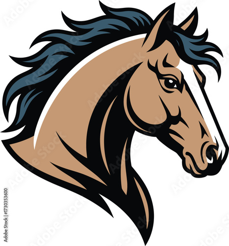 Black and White Galloping Horse Illustration, A dynamic illustration of a horse, rendered in black and white, dominates the frame. The horse is depicted mid-gallop, all four hooves off the ground