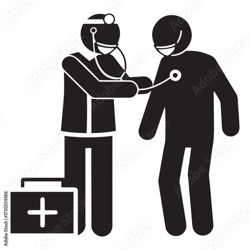 a doctor is examining a patient