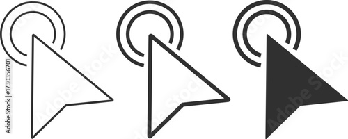  cursor icon set. Computer mouse pointer icons collection. click cursor arrow symbol