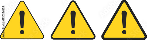 Exclamation mark icon. warning triangle with exclamation symbol. Caution, alert, Danger sign