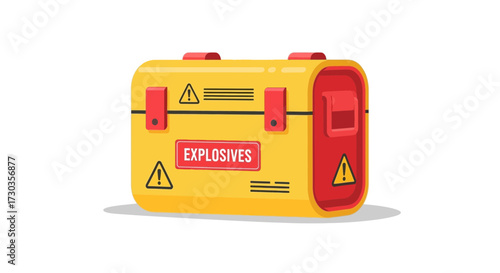 A container designed to transport explosives with caution and safety