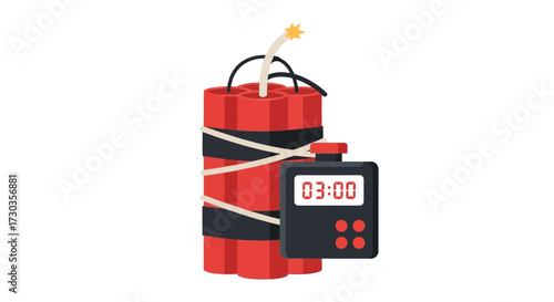 A Dangerous Device with a Timer About to Explode, A Ticking Time Bomb