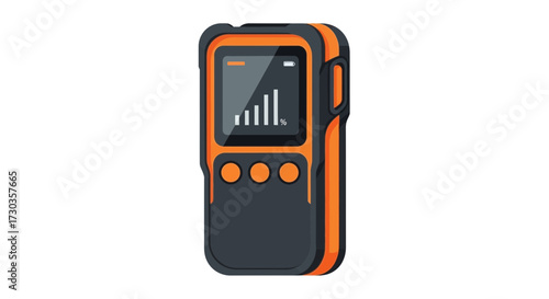 Digital handheld device for measurement with signal and battery display
