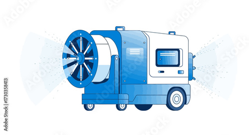 Innovative sanitizing mister machine blowing spray for disinfection process