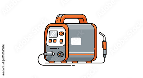 Modern Welding Machine Illustration for Industrial Projects and Workshops