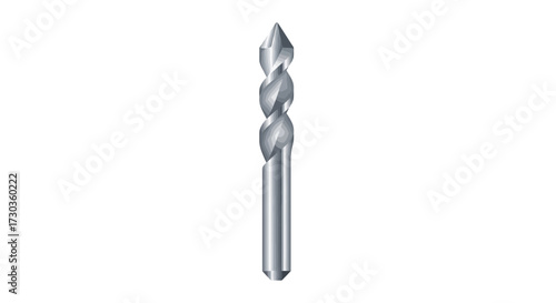 Precision drill bit showcasing helical flutes for efficient material removal