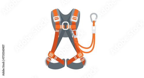 Safety harness isolated, for construction and industrial worker safety