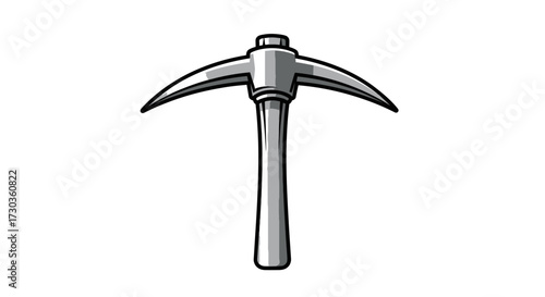 Stylized Isolated Pickaxe Vector Illustration for Design Projects