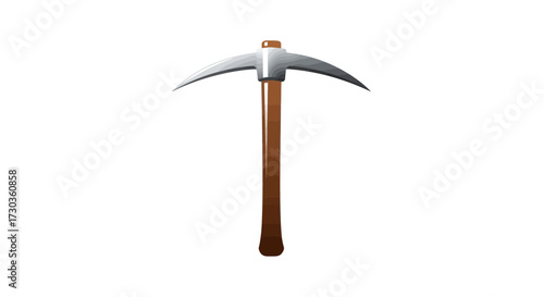 Stylized pickaxe graphic element highlighting its design and functionality