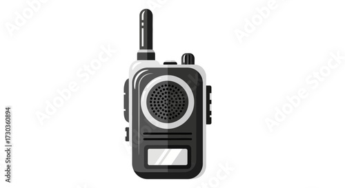 Stylized Portable Radio Transceiver Icon, Depicting Modern Communication