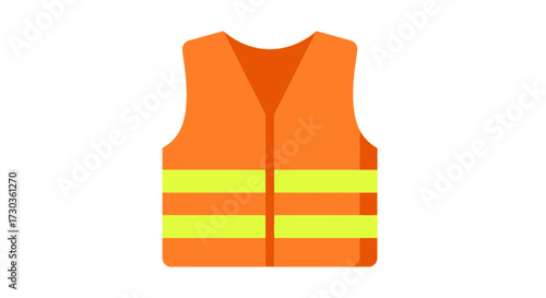 Vibrant orange safety vest with reflective stripes for occupational safety
