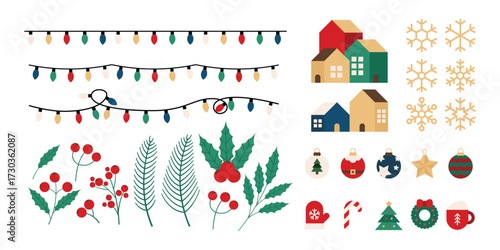 set of christmas icons, christmas decoration
