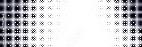 Bitmap dot pattern background with gradient and comic manga overlay effect. Vintage grunge texture with half tone noise and gritty grain.