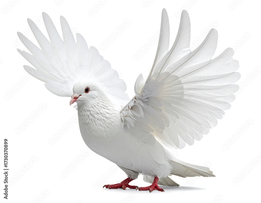 Obraz premium White Dove in Flight.