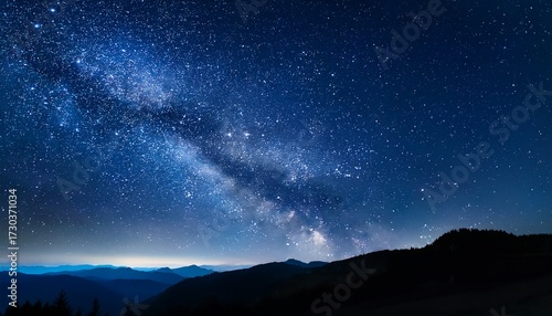 Wallpaper Mural Celestial Night Sky With Stars And Galaxy In Dark Blue Background Astronomy Cosmos Night Torontodigital.ca