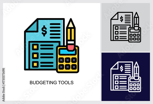 Variance Analysis icon Vector Illustration 