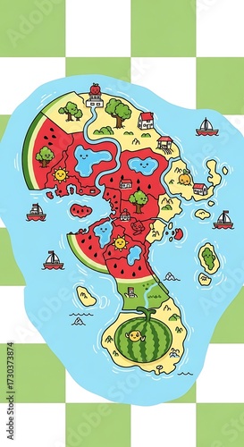 Watermelon Island Adventure Map.