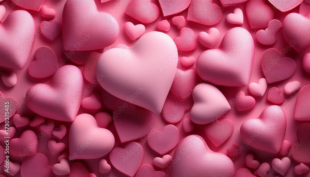 Obraz premium Pink Hearts Background Valentine S Day Design