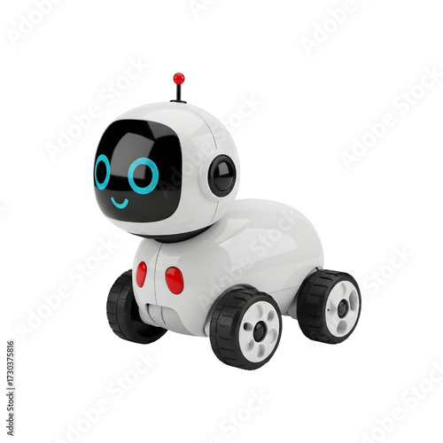Robot pet toy isolated on white background