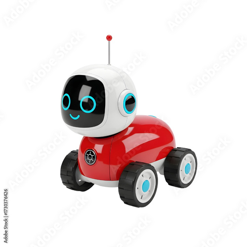 Robot pet toy isolated on white background