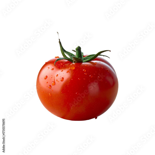 Wallpaper Mural Fresh Red Tomato with Water Droplets, Isolated on Black Background Torontodigital.ca
