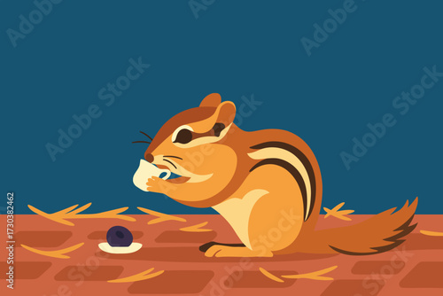 chipmunk drinking tea
