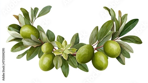 Olive wreath graphic design