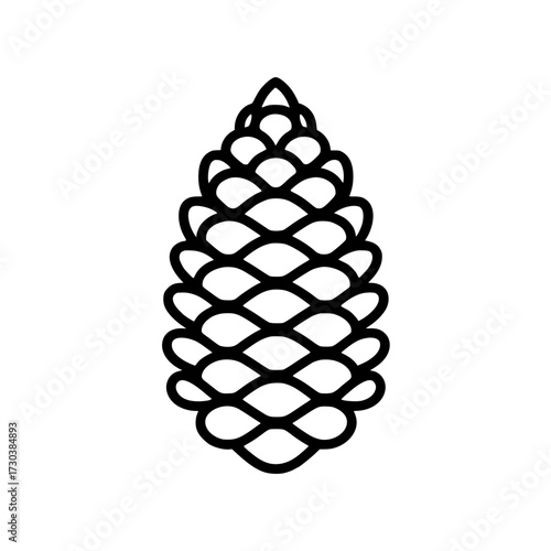 Elegant pine cone icon design for natural and seasonal themes