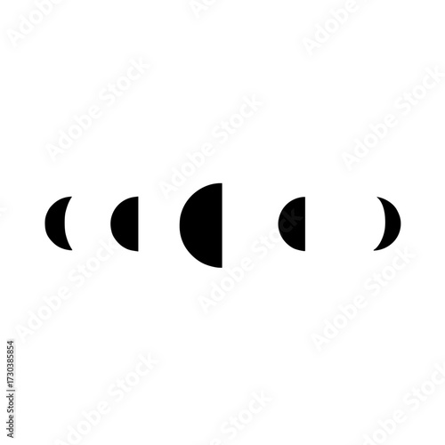 Dynamic moon phases sequence showing celestial cycle and astronomical progression