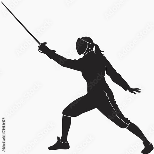 vector silhouette of a golfer