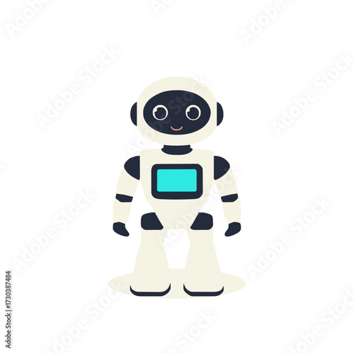 Friendly Robot Character Ready for Futuristic Tech Projects and Digital Innovation Concepts