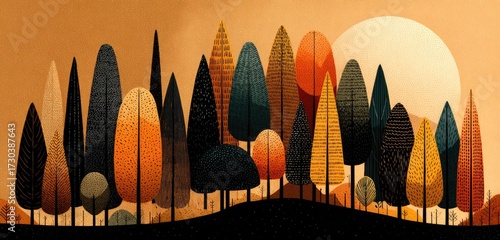 Autumnal Forest Landscape