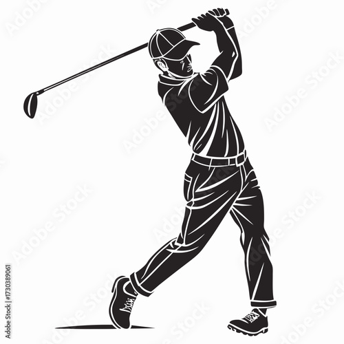 golf player silhouette