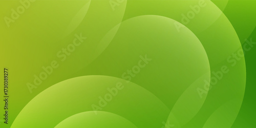 Abstract Green Gradient Background with Smooth Wave Shapes. Modern creative trendy design in vector illustration