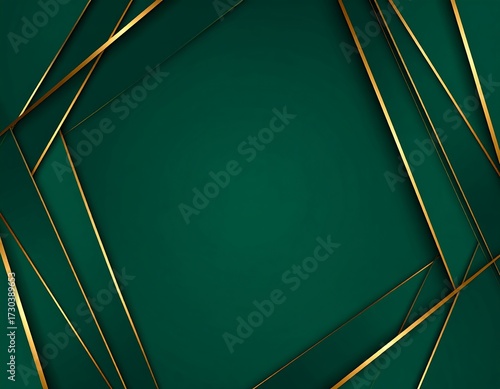 Emerald Green Geometric Background Design.