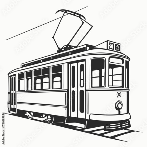 old tram in budapest