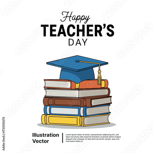 Symbolic illustration representing academic achievement, learning, and appreciation for educators' dedication