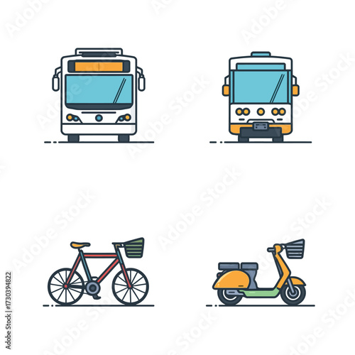 A diverse set of cartoon characters illustrating modern youth lifestyle, featuring multicultural students and athletes in various activities