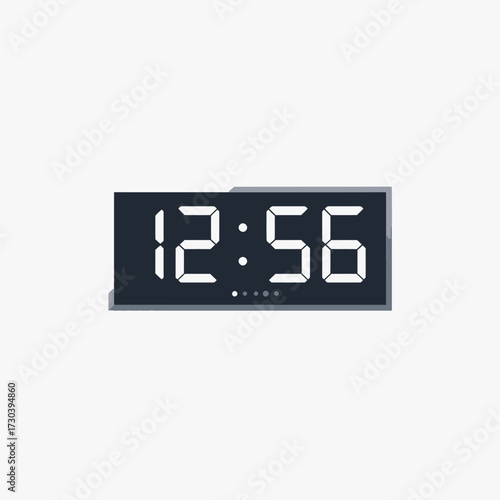 Digital Clock Displaying Time 1256 - A Simple and Clean Design for Various Applications