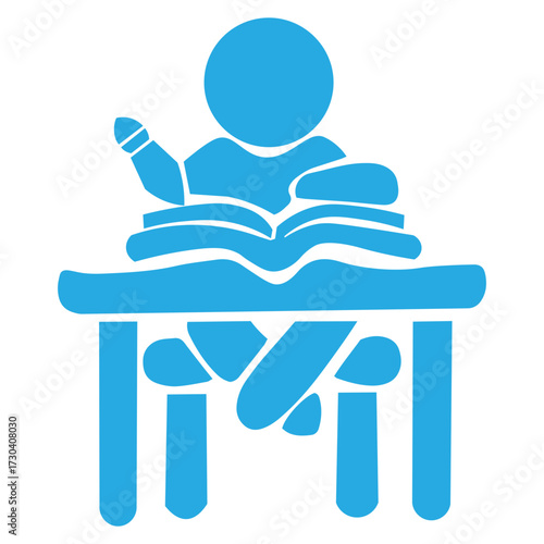 a child is studying