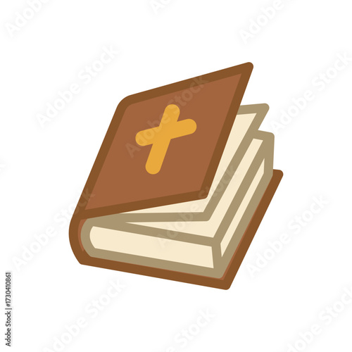 Line art of Bible book logo vector