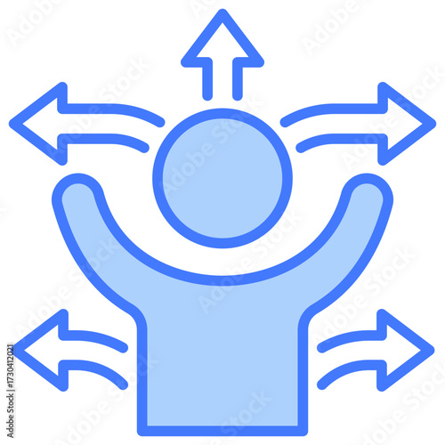 Flexibility Blue Icon