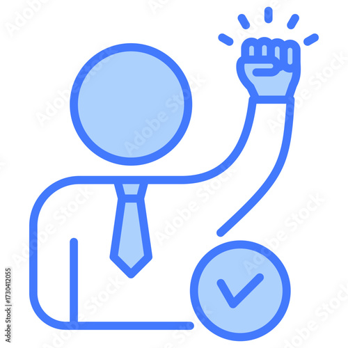 Determination Blue Icon
