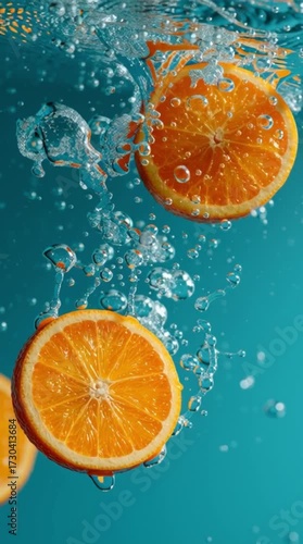 orange in water