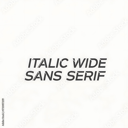 Italic Wide Sans Serif Font.