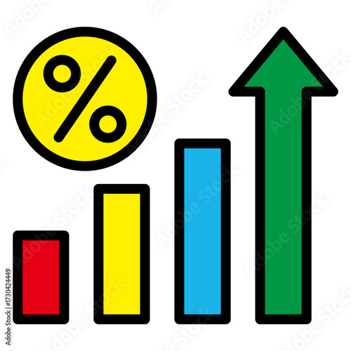Interest Rate  Icon Element For Design