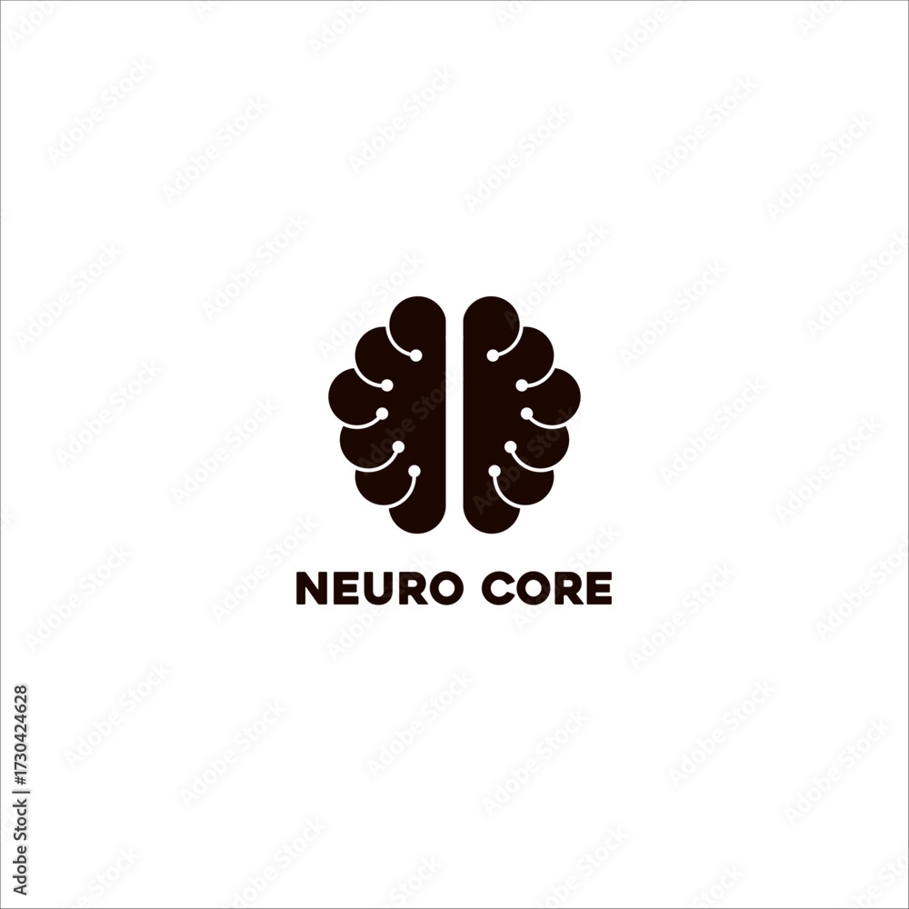 Obraz premium Brain light idea logo design