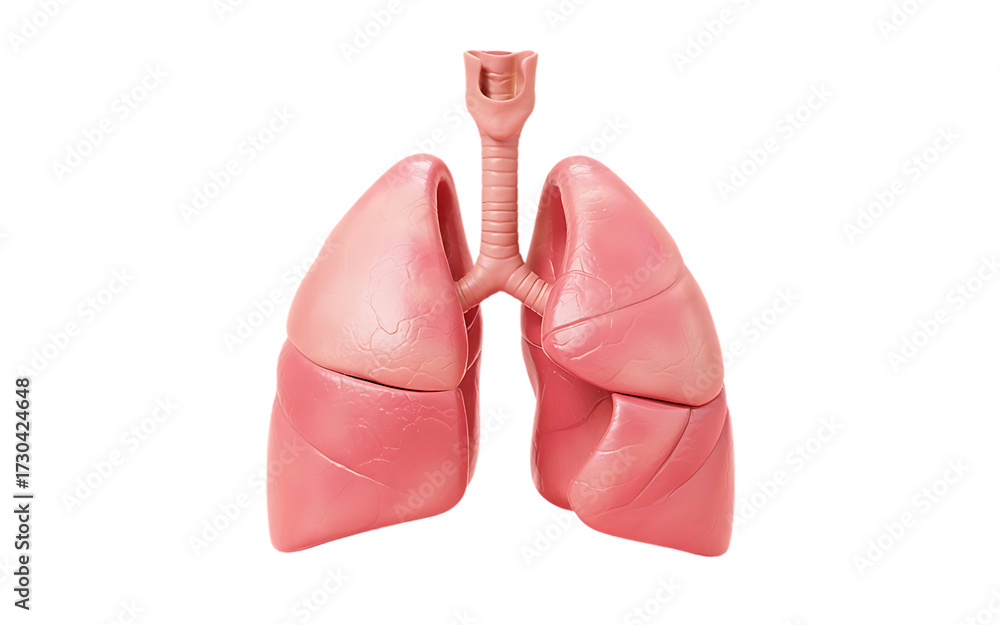 Fototapeta premium 3d medical rendering of healthy human lungs and trachea anatomical representation