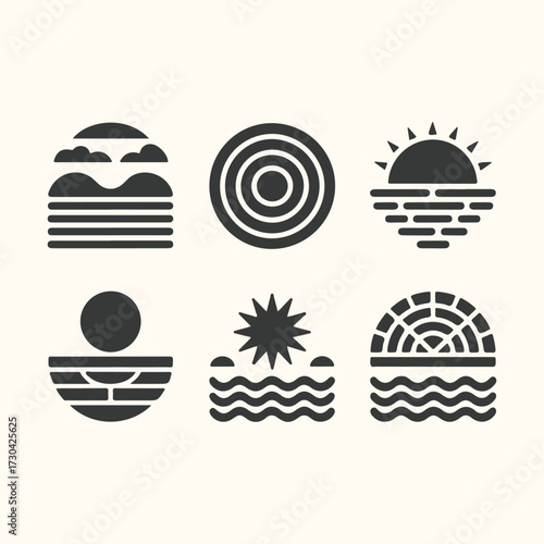 Vector art of a classic wingback armchair, rendered in a bold, minimalist silhouette against a neutral, creamcolored background, evoking a sense of timeless elegance and comfort in interior design