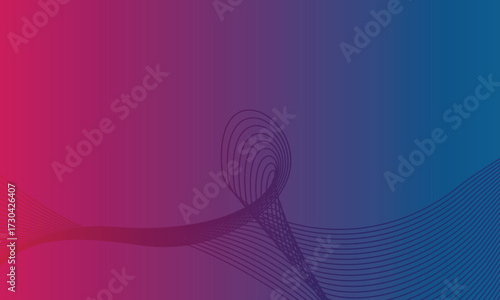 Abstract geometric shape casting a shadow on a vibrant gradient background with pink and blue tones